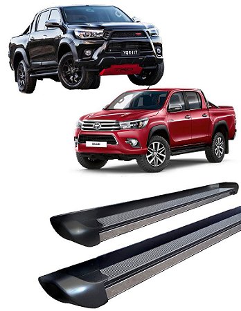 Estribo Hilux 2016 a 2020 Personalizado Preto Brilhante C D