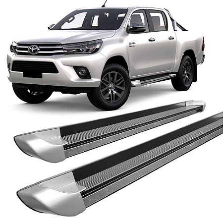 Estribo Hilux 2016 a 2020 Personalizado Prata C D