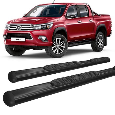 Estribo Hilux 2016 a 2020 Oval Oblongo Preto C D
