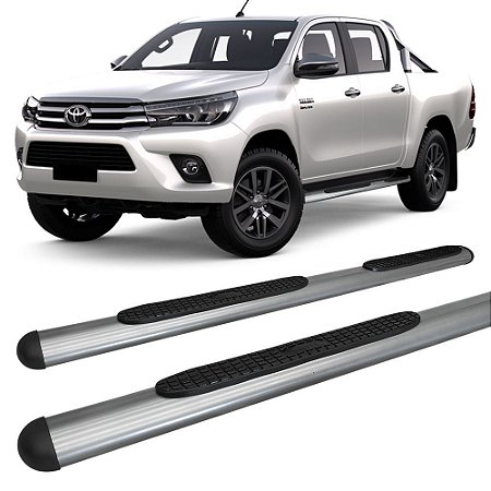 Estribo Hilux 2016 a 2020 Oval Oblongo Grafite C D