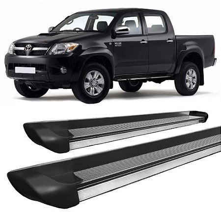 Estribo Hilux 2005 a 2015 Chapa Personalizado Preto C D