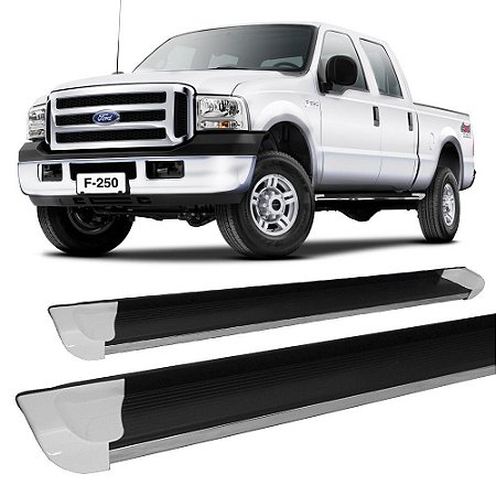 Estribo F-250 Cabine Dupla Personalizado Branco