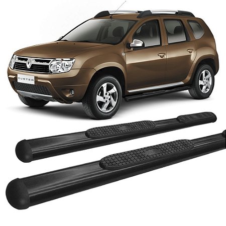 Estribo Duster Oblongo Oval Preto