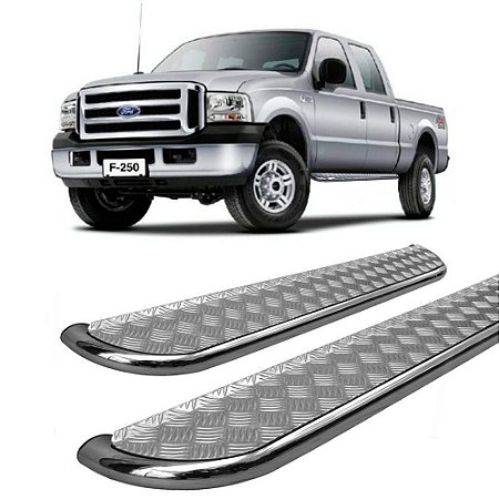 Estribo Chapa F-250 Cabine Dupla Cromado
