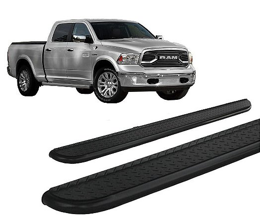 Estribo Chapa de Aço Preto Para Dodge Ram 2012 2020