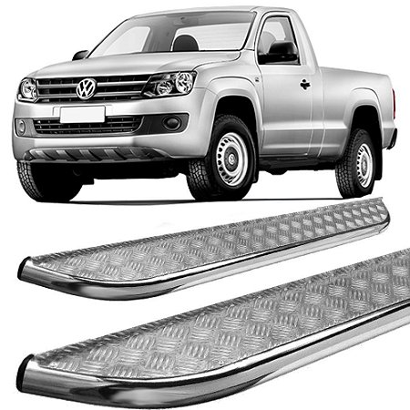 Estribo Amarok Chapa Aço Cromado C Simples