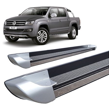 Estribo Amarok C Dupla Personalizado Prata