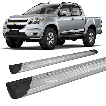 Estribo Alumínio S10 2012 A 2020 C Dupla Prata