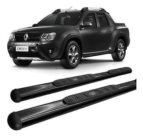 Estribo Duster Oroch Tubolar Oval Preto