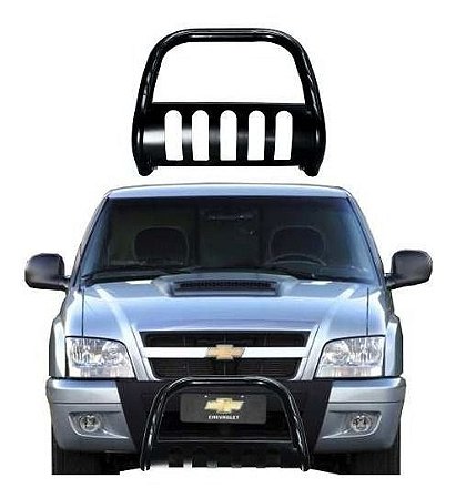 Para-choque De Impusão S10 S-10 1995 A 2011 Preto C/protetor
