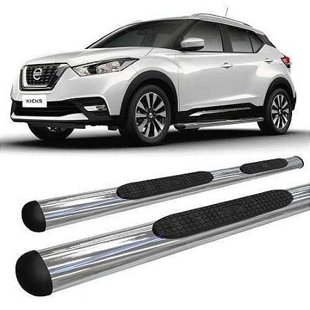 Estribo Oval Oblongo Cromado Nissan Kicks