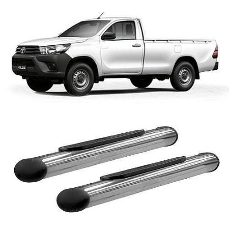 Estribo Hilux 2016 Em Diante Cabine Simples Oblongo Cromado
