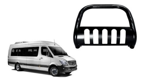 Para-choque De Impulsão Sprinter Preto C/protetor.