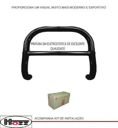 Para-choque De Impulsão L-200 98 Até 2004 Preto Com Barra