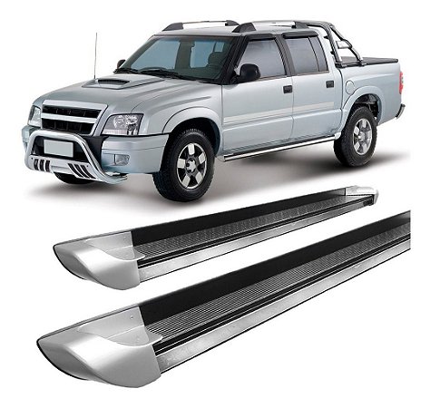 Estribo S-10 S10 1995 À 2011 Cab. Dupla Personalizado Prata