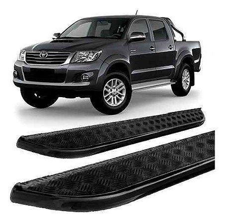 Estribo Chapa Hilux 2016 Até 2019 Cabine Dupla Preto