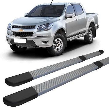 Estribo S10 S-10 Alumínio 2012 A 2017 Cabine Dupla Prata