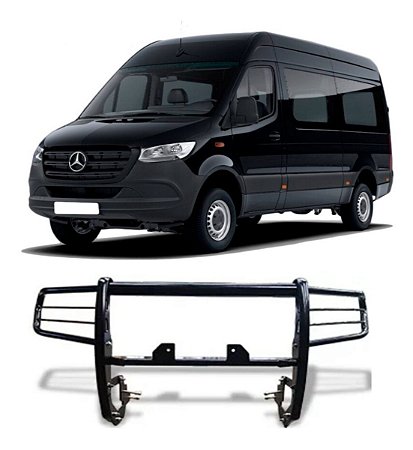 Quebra Mato Com Base Para Guincho Preto Sprinter 415 E 515