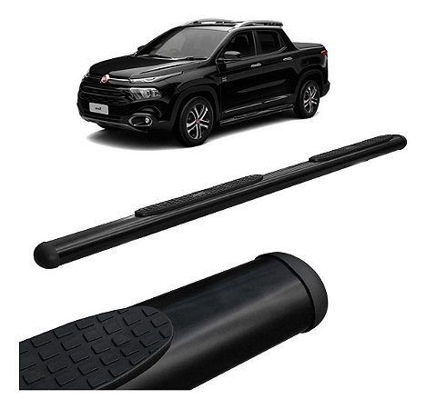 Estribo Oval Oblongo Preto Fiat Toro 2016 A 2020