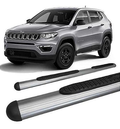 Estribo Lateral Jeep Compass Oblongo Oval Grafite
