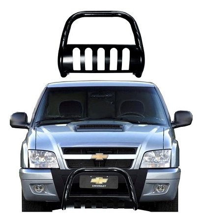 Para-choque De Impusão S10 S-10 2001 A 2011 Preto C/protetor