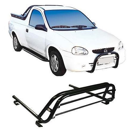 Santo Antônio Duplo Pick Up Corsa Preto Com Grade De Vidro