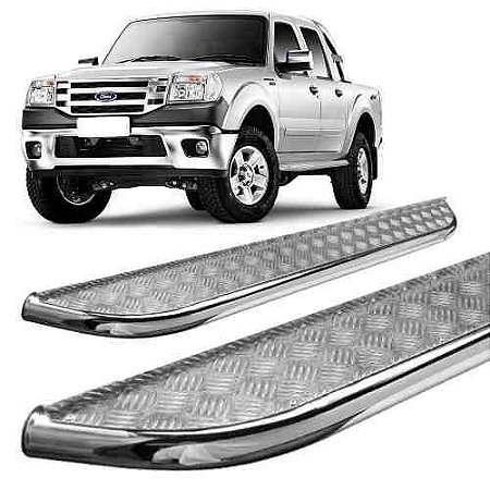 Estribo Chapa Ranger 2008 A 2012 Dupla Cromado