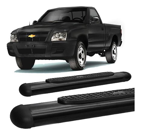 Estribo S10 1995 A 2011 Oval Oblongo Preto C/s