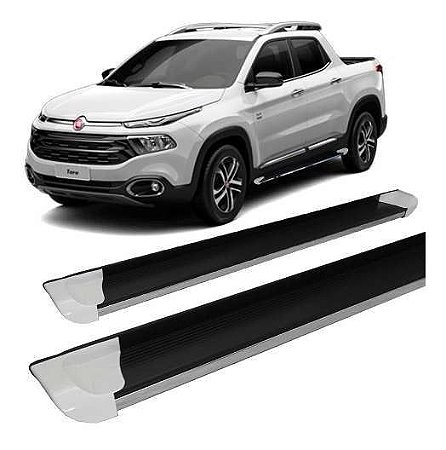Estribo Fiat Toro Personalizado De Alumínio Branco