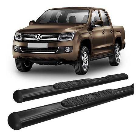 Estribo Amarok Cabine Dupla Oblongo Oval Preto