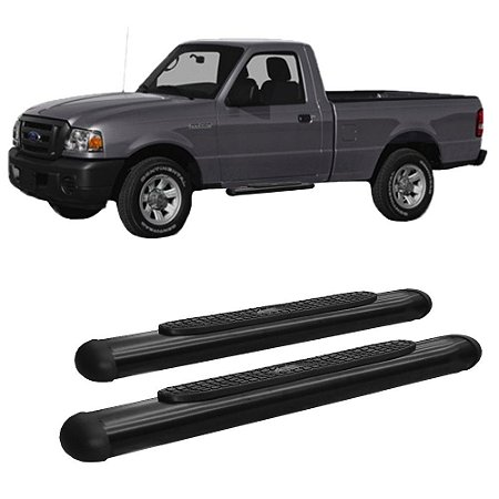 Estribo Oval Oblongo Ranger 2005 A 2012 Cabine Simples Preto