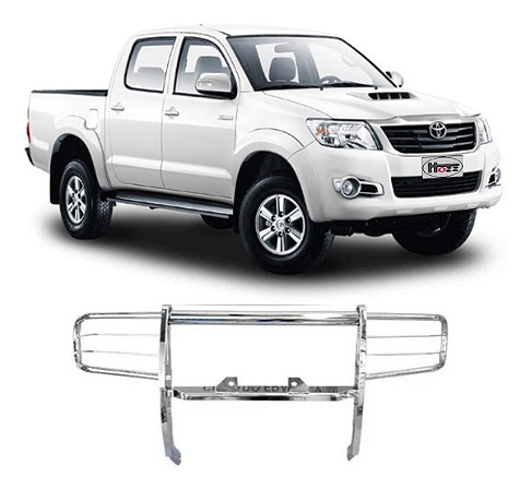 Para-choque De Impulsão Hilux C/ Sup Guincho Cromado