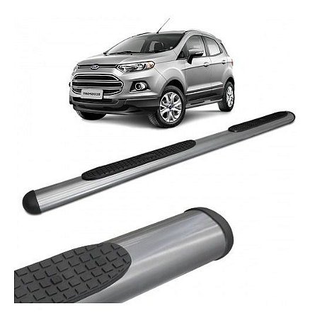 Estribo Lateral Ecosport 2013 Em Diante Oblongo Oval Grafite