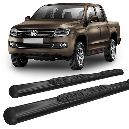 Estribo Amarok 2010 A 2019 Cabine Dupla Oblongo Oval Preto