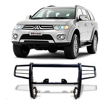 Para-choque De Impulsão Pajero Sport C Base De Guincho Preto