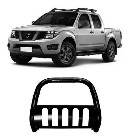 Para-choque De Impulsão Frontier 2008 A 2017 Preto Protetor