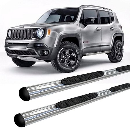 Estribo Lateral Jeep Renegade Oblongo Oval Cromado