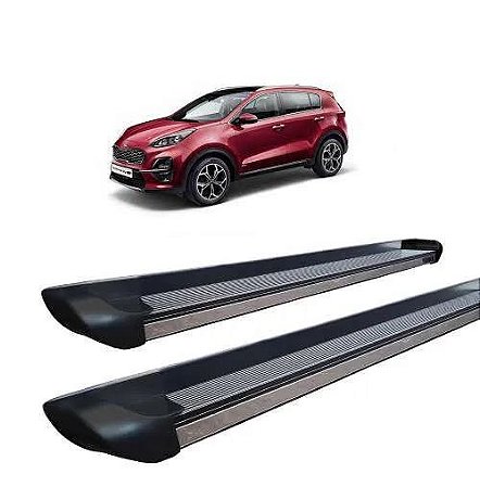 Estribo Sportage Personalizado De Aluminio Preto