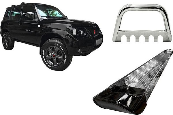 Kit Quebra Mato Estribo Preto TR4 Todos os Anos