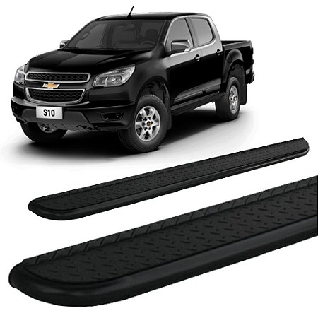 Estribo S-10 2012 em Diante Cabine Dupla 2,5" Chapa Preto
