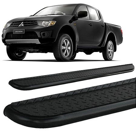 Estribo Chapa L-200 Triton 2008 a 2016 2,5" Preto