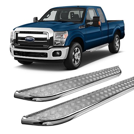 Estribo Chapa F-250 Cabine Simples Cromado Somente a Porta