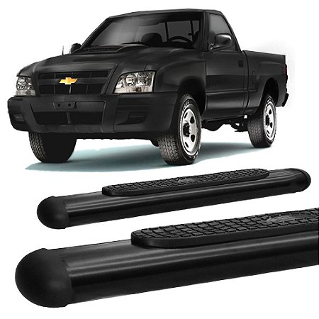 Estribo S10 1995 a 2011 Oval Oblongo Preto C/S