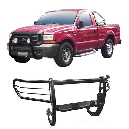 Para-choque De Impulsão F250 Suporte Guincho Preto