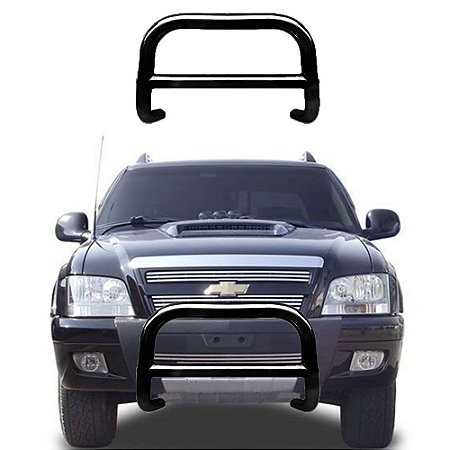 Para-choque de impulsão S10 94 a 2011 preto com barra