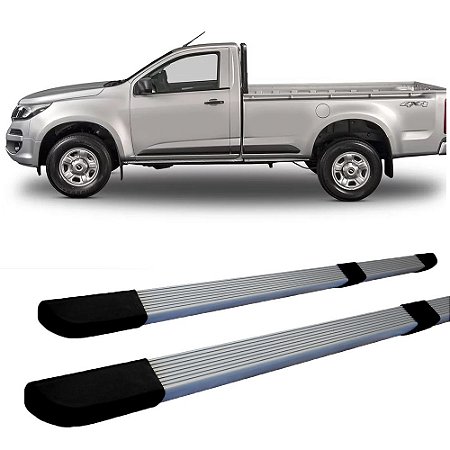 Estribo S10 1995 2012 Quadrado Modelo Original Prata C/S