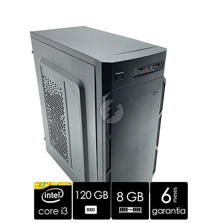 Pc Computador Intel Core i3 8GB + 120GB SSD + WiFi - NOVO - Ótimo Custo Beneficio - CPU i3 - Adaptador WiFi - Gabinete Mini Torre