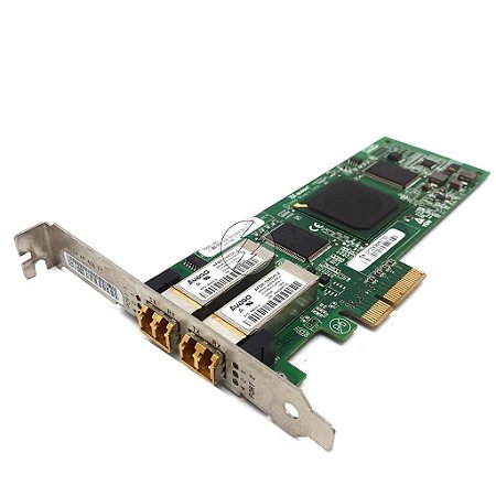 Placa de Rede HBA QLogic QLE2462: 4GB, PCI-E X4, Dual port