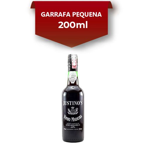 Vinho Justino's Madeira 3 anos Doce 200ml