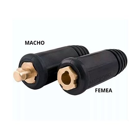 Kit com conector de cabos 1 Macho e 1 Fêmea - Arcsoldas